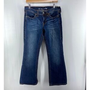 London Jean Victorias Secret VS Low 5 Flap Blue Denim Boot Cut Jeans Womens 8